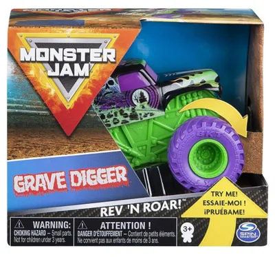 Produktbild von Monstertruck-Spielzeugauto Monster Jam Rev 'N Roar Grave Digger, 1:43