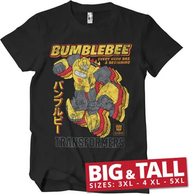 Produktbild von Bumblebee - Every Hero Has A Beginning Big & Tall T-Shirt - 3XL - Black