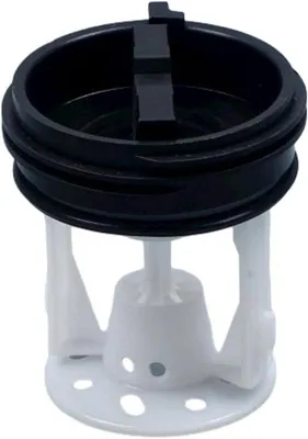 Productafbeelding van Wasmachine Afvoerstop - Sluitring Deksel - Voorkom Lekkage - Universele Pasvorm - 5.7 x 4.5 x 6.3 cm - Zwart