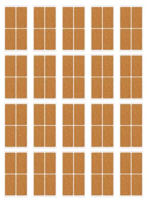 Produktbild von 80 Stück Kork-Holzetikettenaufkleber, 30 x 60 mm, wasser- und ölbeständig, selbstklebend, für Küche, Büro, Schule