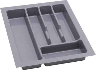 Produktbild von UNI Küchenschrank-Einsatz Grau für 40 cm breite Schränke, 5x32x43 cm (HxBxT), mit mehreren Fächern