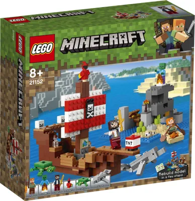 Immagine prodotto di LEGO 21152 Minecraft L'avventura della nave pirata, set da costruzione