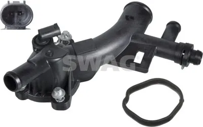 Produktbild von SWAG 40 10 3086 Kühlmittelflansch für OPEL Corsa D Schrägheck (S07) Wasserflansch