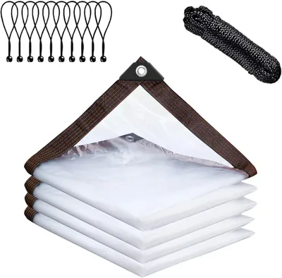 Produktbild von Abdeckplane 3 x 6 m, wasserdicht, transparent, für Garten