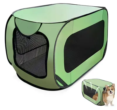 Zdjęcie produktu dla Składana klatka dla psa 92 x 52 x 52 cm do użytku wewnętrznego i zewnętrznego