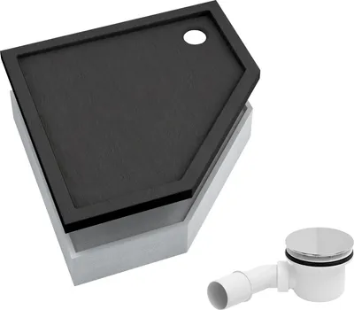 A shower tray and drain assembly shown against a white background.