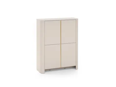 Produktbild von Sideboard BARI Kaschmir mit Goldleisten – Modernes Wohnzimmer Sideboard 103 cm