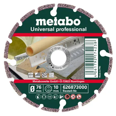 Obrázok produktu pre Metabo UP Professional 626873000 Diamantový rezný kotúč 1 ks 76 mm 10 mm 1 ks