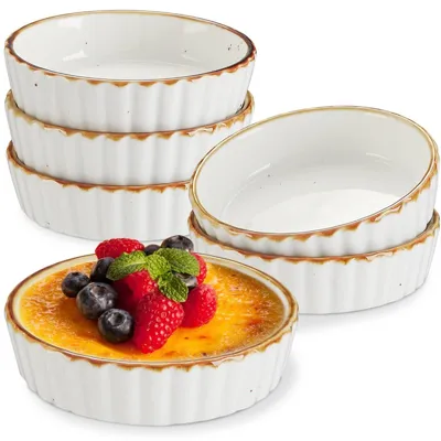 Image de Ensemble de 6 ramequins pour crème brûlée, adaptés au four et au lave-vaisselle