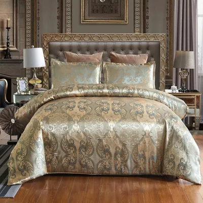 Immagine prodotto di Set di lenzuola matrimoniali 220x240 cm, stile vintage, classico, composto da 3 pezzi con ricami e 2 federe 80x80 cm