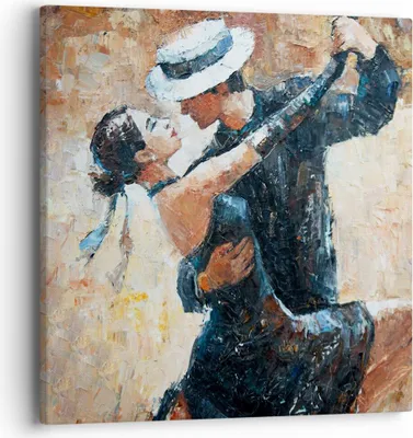 Produktbild von Bild auf Leinwand - Leinwandbild - tanzen sie - 40x40cm - Wand Bild - Wanddeko - Wandbilder - Leinwanddruck - Bilder - Kunstdruck - Wanddekoration - Leinwand bilder - Wandkunst - AC40x40-3773