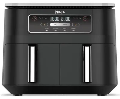 Obrázok produktu pre Ninja AF200EU, Teplovzdušná fritéza, 7,6 L, 1,6 kg, 240 °C, Dvojitý, Čierna