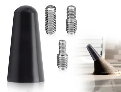 Mini-Autoantenne, 3 cm, mit 3 Schrauben M6/M5/M4, schwarz