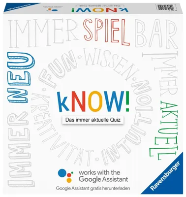 The image shows the packaging of a board game called kNOW!.