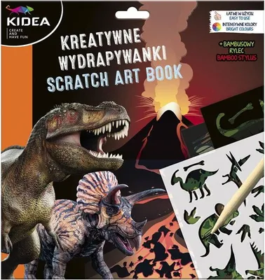Obrázek produktu pro Stírací deska + šablona dinosaura Kidea
