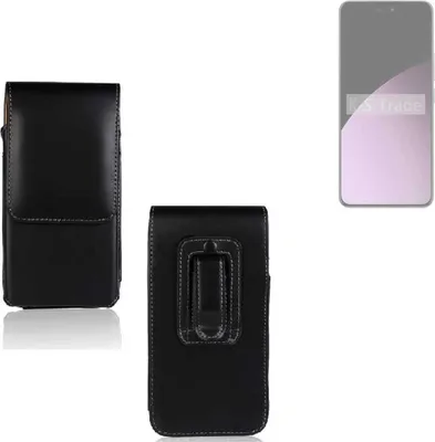 Produktbild von K-S-Trade Gürteltasche kompatibel mit Xiaomi 14 Civi Schutz Hülle Handy Hülle mit Magnetverschluss Holster in schwarz