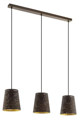 Image de Eglo 99438 SEGEZIA E27 triple suspension 880x180mm moka or