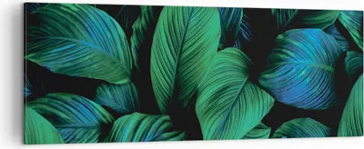 Produktbild von Bild auf Leinwand - Leinwandbild - Einteilig - Blätter Pflanzen Exotik - 140x50cm - Wand Bild - Wanddeko - Wandbilder - Leinwanddruck - Bilder - Wanddekoration - Leinwand bilder - AB140x50-5066