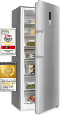 Produktbild von Exquisit Gefrierschrank GS380-NF-H-050E inoxlook | 380 l Nutzinhalt | Edelstahloptik