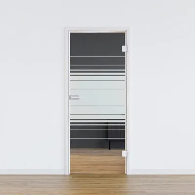 Produktbild von Pertura Glastür Komplettset Glera Horizon 834x2085x8 mm Rechts inkl. Beschlag Jonte Studio Business unverschließbar