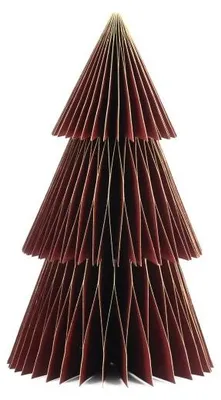 Only Natural – Wabenpapier-Weihnachtsbaum – Rot – 22.5 cm – Ansicht 1