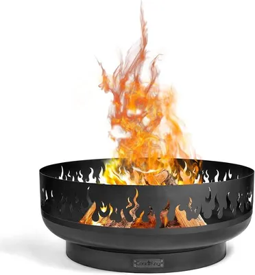 Produktbild von Feuerschale „FIRE“ 80 cm Feuerstelle Grill BBQ Feuerkorb Stahl Feuerwanne Gartengrill Grill