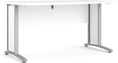 Produktbild von Schreibtisch - Weiß - Silbergrau - 150 x 80 cm