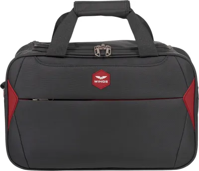 A studio shot of a duffel bag.