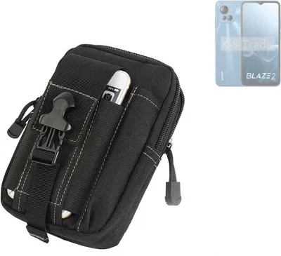 Produktbild von K-S-Trade Gürtel Tasche kompatibel mit Lava Blaze 2 Pro Gürteltasche Holster Schutz Hülle Handy Hülle Smartphone outdoor Handy-Hülle schwarz