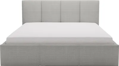 Produktbild von FEDVE Polsterbett Celano Slim aus Chenille-Stoff 120x200 cm, Grau