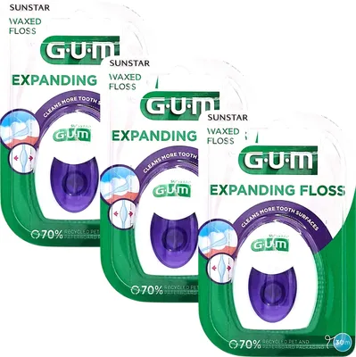 Produktbild von 3x GUM EXPANDING FLOSS Zahnseide (3x30 m)