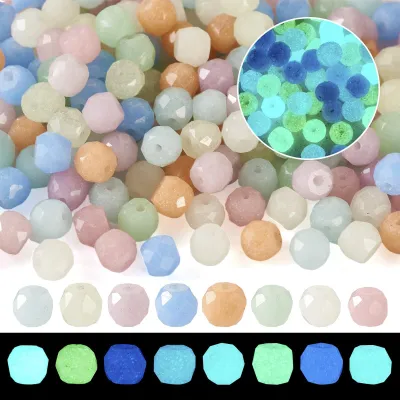 Produktbild von Leuchtende Perlen - Facettiert und rund - Für Schmuckherstellung und Bastelarbeiten - 4 mm - 200 Stück