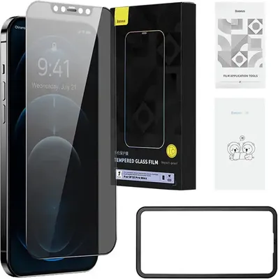 Produktbild von Baseus gehärtetes Glas mit 0.3Mm Sichtschutzfilter für Iphone 12 Pro Max