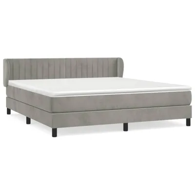 Obrázok produktu pre vidaXL Boxspring posteľ s matracom Svetlo sivá 180x200 cm Velvet