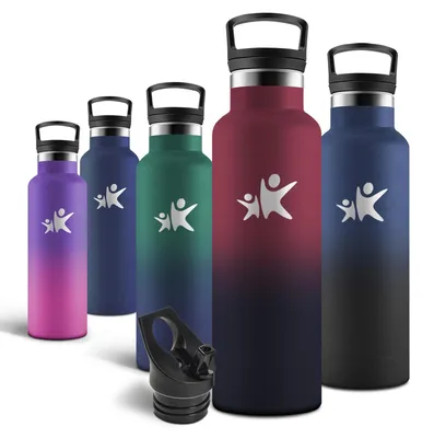 Produktbild von Trinkflasche Edelstahl 750 ml BPA-frei, Isolierflasche mit Strohhalm