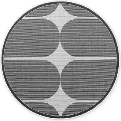 Image de 160x160 (diamètre) cercle Duet Bowen 106244 Cercle noir/blanc - pour l'extérieur et la maison