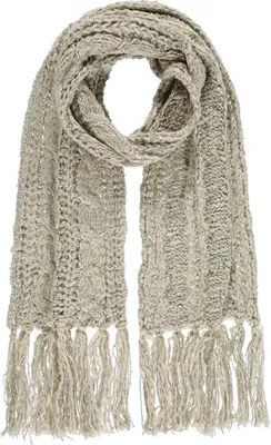Immagine prodotto di Sciarpa in maglia Passigatti con glitter e frange lunghe, taglia ONESIZE