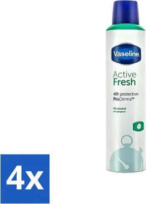 Image de Vaseline - Active Fresh - Déodorant en spray - Frais & rafraîchissant - 250 ml - Pack avantage - 4 pièces
