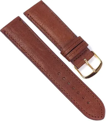 Produktbild von Öko Nappa Ersatzband Uhrenarmband Nappaleder Braun 22351G, Stegbreite:16mm
