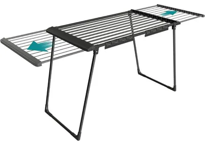 Produktbild von Wäscheständer LLR522BH01, ausziehbar, 113,5 – 200 cm, schwarz