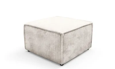 Produktbild von Masseno Sitzhocker TESSO Modern Polsterhocker Wohnzimmer Hocker Sitzpuff Fußhocker Creme