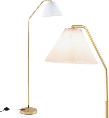 Image de Lampadaire à tête orientable, douille E27, 168 cm, doré