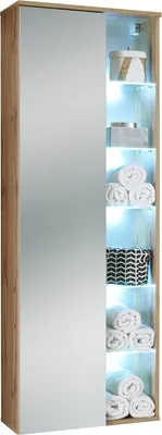 Produktbild von Hochschrank - Wildeiche Nachbildung - B 55 cm - mit LED-Beleuchtung