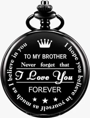 Produktbild von ManChDa Taschenuhr mit Gravur personalisierbar Vintage-Taschenuhren mit Kette für Männer Bruder-Geschenk Geburtstagsgeschenk schöne Geschenke für die Familie