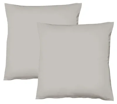Produktbild von JACK by Fleuresse 2er Set Renforcé Kissenhülle Kissenbezug Dekokissen Baumwolle weich, Farbe:Grau, Größe:40 x 60 cm