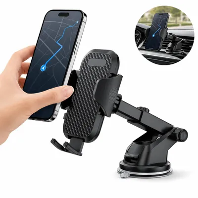 Produktbild von 3 in 1 Handyhalter fürs Auto Handyhalterung Lüftung & Saugnapf Halterung Universale KFZ Handyhalterung Smartphone Halterung