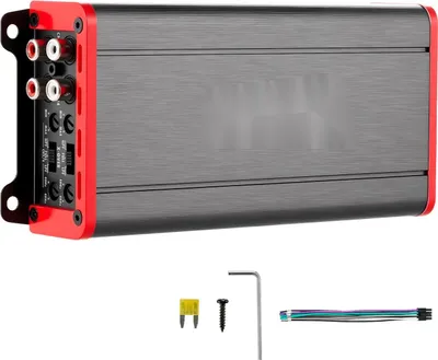 Obrázok produktu pre Zosilňovač do auta – 4-kanálový trieda D – mostíkovateľný – 4 x 272 W pri 4 Ω – 4 x 400 W pri 2 Ω – vysokovýkonný koncový zosilňovač – pre osobné automobily, SUV, terénne vozidlá