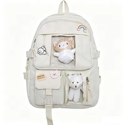 Produktbild von Schulranzen für Mädchen – Leichter Rucksack für Teenager und die weiterführende Schule – Großvolumiger Rucksack mit Pin und Zubehör – Schu