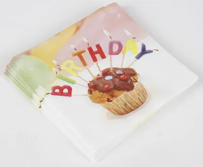 Produktbild von 24x 20er Packung Servietten 33x33cm 3-lagig Muffin Kuchen Geburtstag