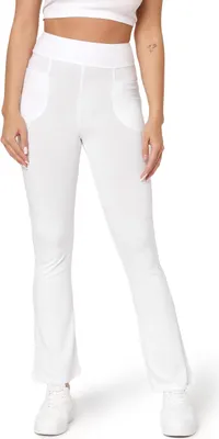 Produktbild von Bellivalini Yogahose für Damen Trainingshose Jogginghose mit Zwei Taschen BLV50-282 (Weiß, S)